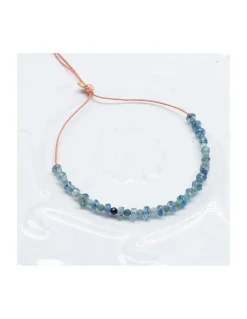 BLUE STORM - BRACELET KYANITES INDIGOS ET TOURMALINES BLEUES