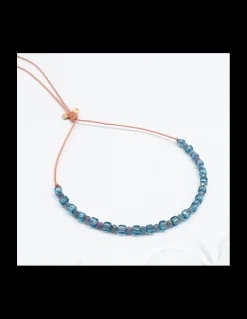 BLUE STORM - BRACELET LONDON BLUE QUARTZ ET REDDISH SAPPHIRES