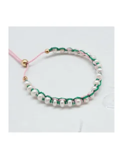 BRACELET - ROMY 2 - VERT ET ROSE