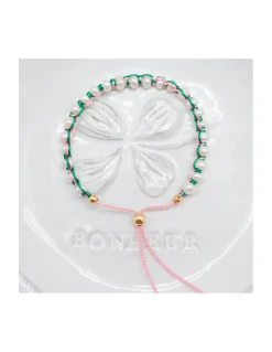 BRACELET - ROMY 2 - VERT ET ROSE