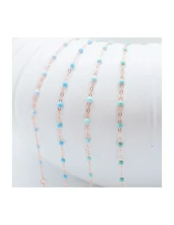 BRACELET CLASSIQUE OR ROSE - GIGI - TONS BLEU CLAIR