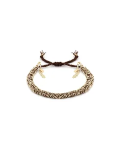 BRACELET N°183 - GOLD / BROWN