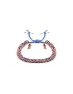 BRACELET N°183 - PINK GOLD / BLUE