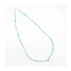 BROWNISH - COLLIER TURQUOISES ET GOUTTES TOURMALINES