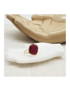 BY JOHANNE - DIWALI - BAGUE RUBIS - GRAND MODÈLE