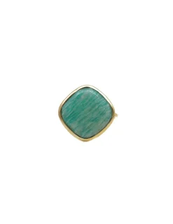 BY JOHANNE - DIWALI - BAGUE AMAZONITE - GRAND MODÈLE