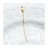 CANNES - BOUCLE D'OREILLE ZIRCON ET CROIX AVEC PERLES DE CULTURE SUR CHAÎNE