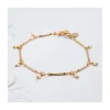 CANNES - BRACELET CHAÎNE TUBES FINS ET PERLES DE CULTURE
