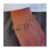 CANNES - BRACELET CHAÎNE TUBES FINS ET GRANDES CITRINES CHAMPAGNE PICASSO