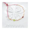 CANNES - BRACELET CHAÎNE TUBES FINS ET TOURMALINES CARRÉES SUR CORDON