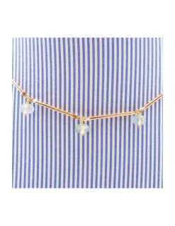 CANNES - COLLIER CHAÎNE GRANDES TIGES ET AQUAMARINES ORAGE