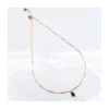 CANNES - COLLIER TOURMALINE GOUTTE SUR CHAÎNE TUBES FINS