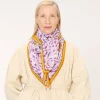 CARRE COTON - DRAGON - YELLOW