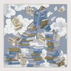 CARRE COTON ET SOIE - EDITIONS - BLEU