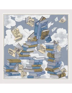 CARRE COTON ET SOIE - EDITIONS - BLEU