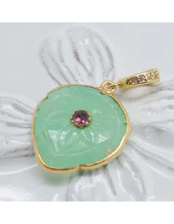 CHARM - BLOSSOM COEUR, CHRYSOPRASE ET GRENAT