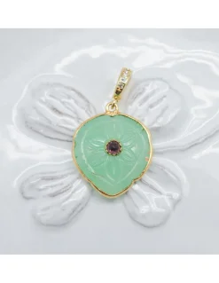 CHARM - BLOSSOM COEUR, CHRYSOPRASE ET GRENAT