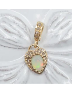 CHARM - COEUR, OPALE ET DIAMANTS