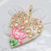 CHARM - LOTUS NACRE ÉMAILLÉE