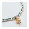 COLLIER - ANAR 2 - VERT ET ROSE