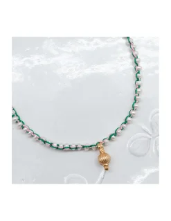 COLLIER - ANAR 2 - VERT ET ROSE