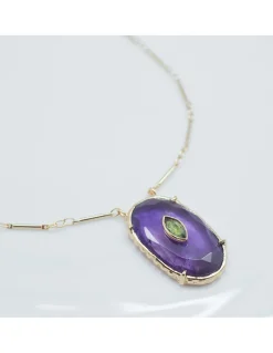 COLLIER - CHEEMA AMÉTHYSTE ET TOURMALINE