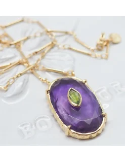 COLLIER - CHEEMA AMÉTHYSTE ET TOURMALINE