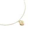 COLLIER CHAINE 45CM ET MEDAILLE PETIT COEUR CADENAS