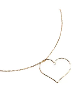 COLLIER CHAINE 40CM ET MEDAILLE GRAND COEUR