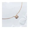 COLLIER CHAINE FORCAT 45CM ET PENDENTIF TRÈFLE AVEC ZIRCON