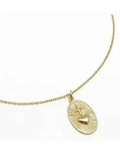 COLLIER CHAINE FORCAT 45CM ET MEDAILLE EX VOTO