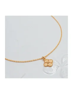 COLLIER CHAINE FORCAT 45CM ET PENDENTIF FLEUR INDIENNE