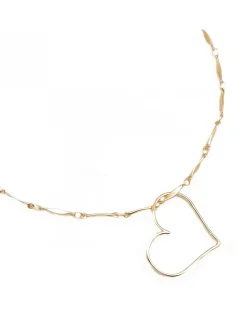 COLLIER CHAINE JOLIE 45CM ET MEDAILLE GRAND COEUR