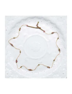 COLLIER COURT MIX DE PIERRES SEMI-PRÉCIEUSES - N°652