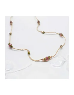 COLLIER COURT MIX DE PIERRES SEMI-PRÉCIEUSES - N°652
