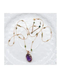 COLLIER LONG AMETHYSTE LIGHT PURPLE - N°859