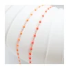 COLLIER RAS DE COU OR ROSE 42CM- GIGI - TONS ORANGES