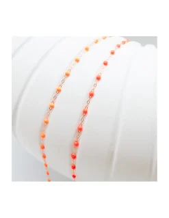 COLLIER RAS DE COU OR ROSE 42CM- GIGI - TONS ORANGES