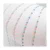 COLLIER RAS DE COU OR ROSE 42CM- GIGI - TONS BLEU CLAIR