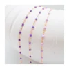 COLLIER RAS DE COU OR ROSE 42CM- GIGI - TONS VIOLETS
