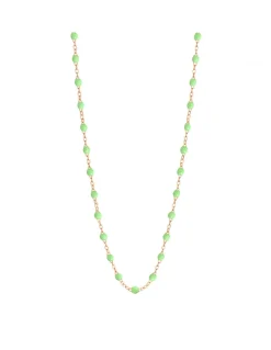 COLLIER RAS DE COU OR ROSE 42CM- GIGI - TONS VERTS