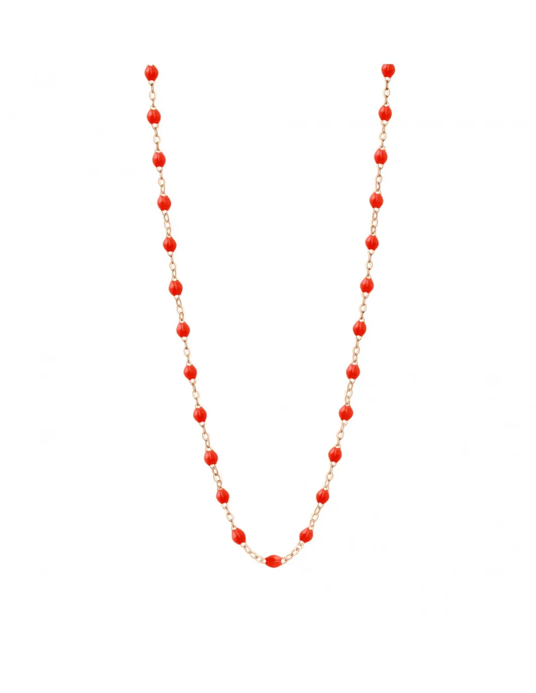COLLIER RAS DE COU OR ROSE 42CM- GIGI - TONS ROUGES