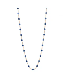COLLIER RAS DE COU OR ROSE 42CM- GIGI - TONS BLEU FONCÉ