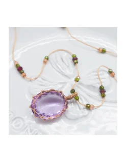 COLLIER TIBETAIN COURT AMÉTHYSTE N°888