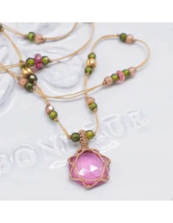 COLLIER TIBETAIN COURT GLASSFILLED N°904