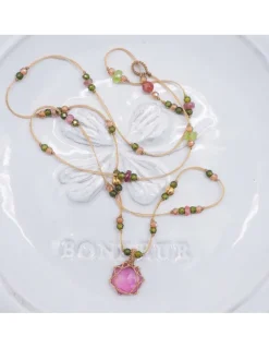 COLLIER TIBETAIN COURT GLASSFILLED N°904