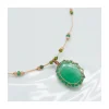 COLLIER TIBETAIN COURT STRAWBERRY GREEN N°883
