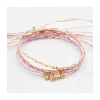 DAISY - BRACELET CORDONS LUREX ET FLEUR (CORDON AU CHOIX)