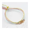 DAISY - BRACELET CORDONS LUREX ET 3 ZIRCONS (CORDON AU CHOIX)