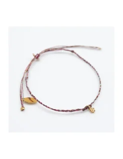 DAISY - BRACELET CORDONS LUREX ET FLEUR